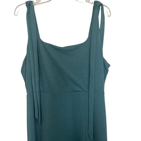 Birdy Grey Crepe Sea Glass Alex Convertible Formal Maxi Gown Slit Dress Size 2XL - Picture 4 of 11